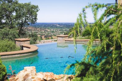 perched on the the southeast side of my El Dorado Hills infinity pool.